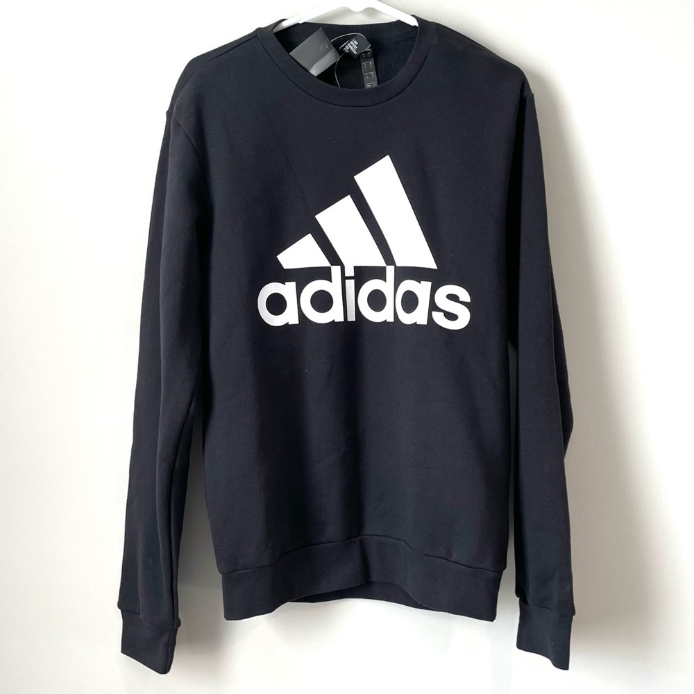 NEW Adidas Men Size Small Sweatshirt Black White